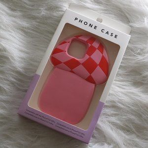Forever 21 iPhone 12 / 12 Pro Mushroom Novelty Phone Case - Pink and Red